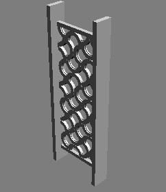 3D model of a simple shape grille