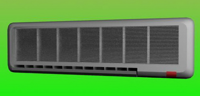 Household Appliance 3DsMax Model: Wall Mounted Split Type Air Conditioner