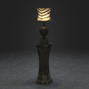 European classical table lamp 3D model