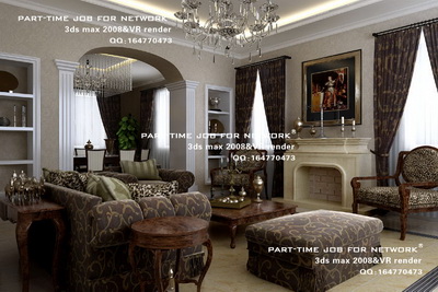 Luxury European-style living room
