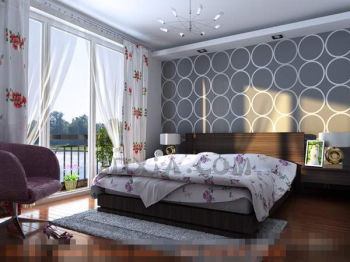 White fashion simple style bedroom