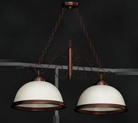 Double white lampshade combination pendant