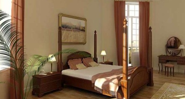 European-style bedroom