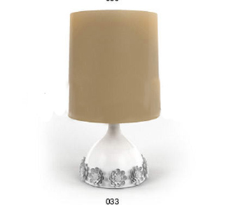 Silver insert side flower lamp