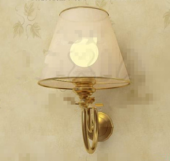 Light yellow lamp shade wall lamp