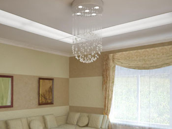 White light curtain pendant chandelier