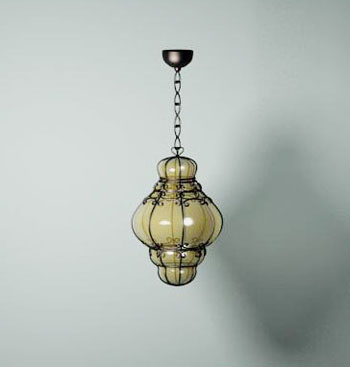 Modern branched glass pendant wall lamp