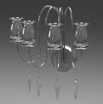 Modern clear glass pendant wall lamp