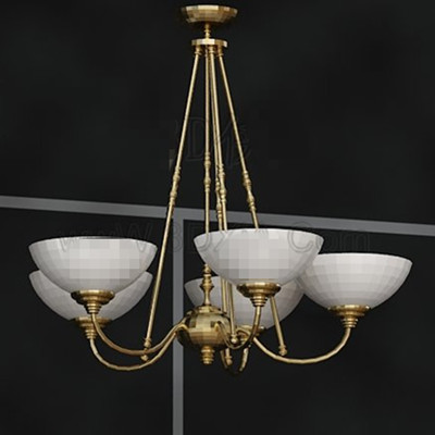 White pallets golden stents chandelier