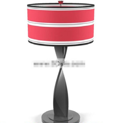 Red and white fashion shade table lamp