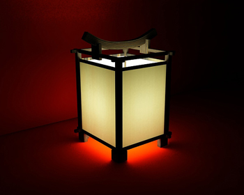 Chinese-style four-legged floor lamp