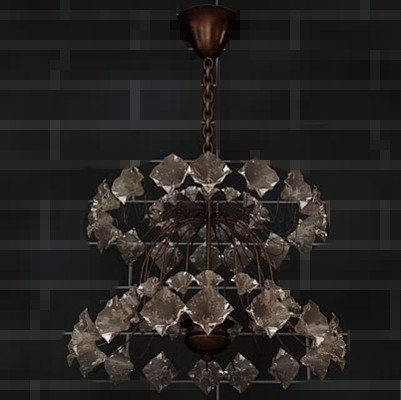 Brown double layers crystal chandeliers