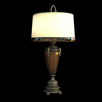 European retro desk lamp 3D Model