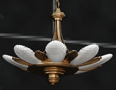 Lotus flower shaped pendant lamp