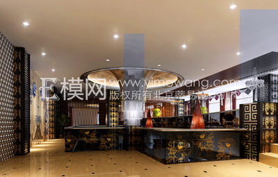 Chinese lobby of the hotel