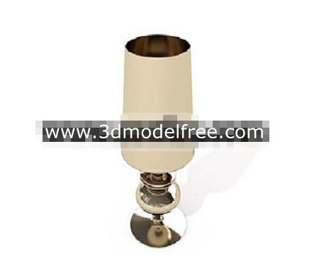 Long cylindrical metal lamp
