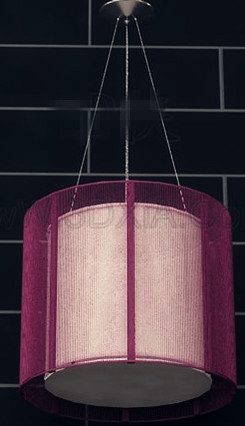 Purple lampshade pendant lamp
