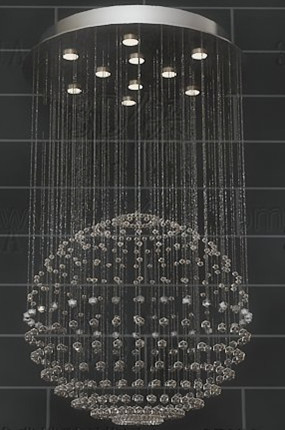 Spherical bead curtain pendant lamp