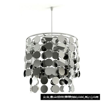 Silver plate decorated chandelier 3D model