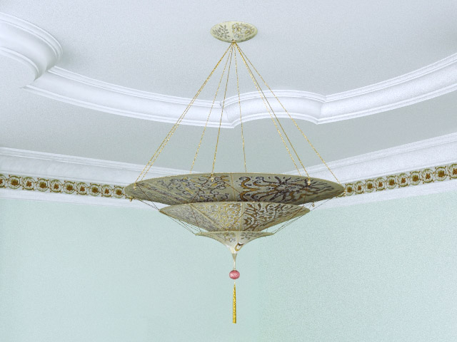 European-style chandeliers and elegant umbrella