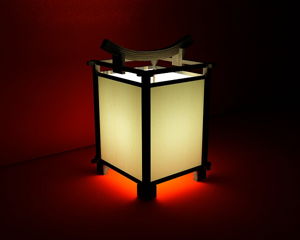 Chinese traditional style lamps and lanterns 3D models (including material)