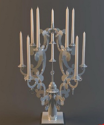 European jade candlestick 3D models