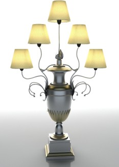Luxury European-style table lamp 3D Models