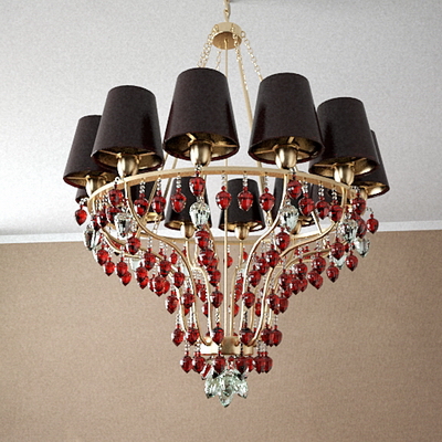 Red crystal chandelier Model