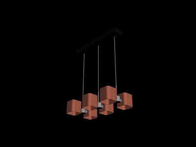 Pendant Lamp Model Cuboid Pendant Lamp 3Ds Max Model