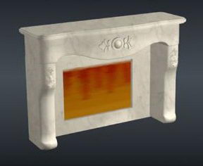 European marble fireplace