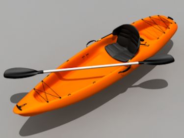 3D model of the orange canoe