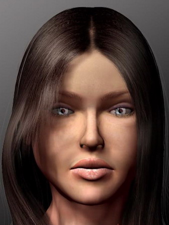 Human Body Part Model: Female Head 3ds Model