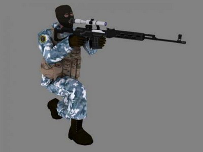 3Ds Max Model: Counter-Strike Game Character Model