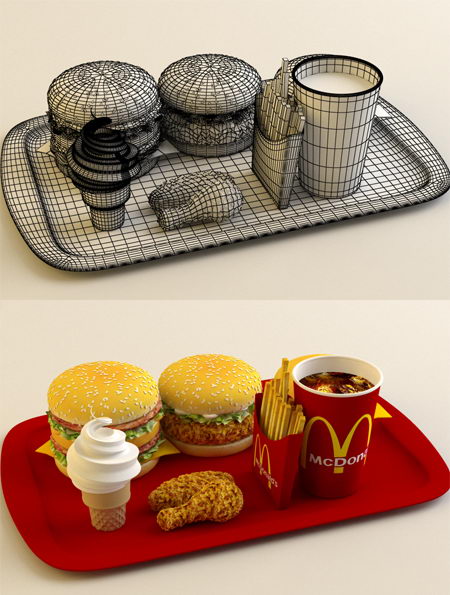 McDonald 3D Models(Including materials)