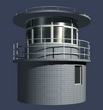 Prison Detention Center to monitor tower model