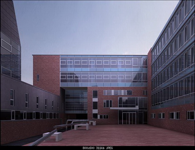 Exterior Design Model: Bussiness Building Terrace