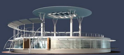 Exterior Model: Terrace of a Penthouse Suite 3DsMax Model