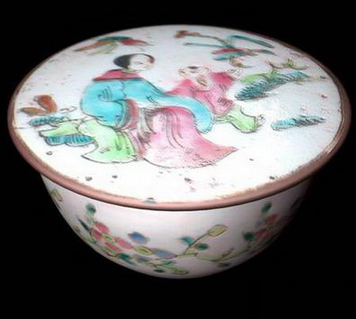 Acient Artwork Bowl With Lid China