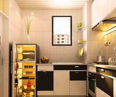 Small-Sized Interior Design Kitchen Model