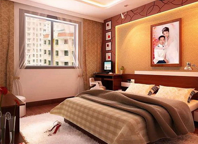 3D model of the bedroom new homes