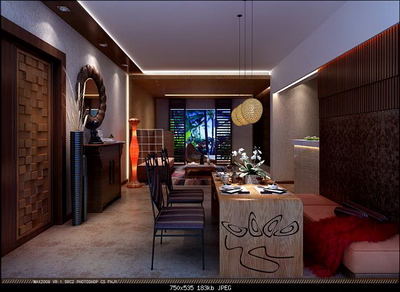 Interior Design Model: Modern Style Living Room Decoration Plan