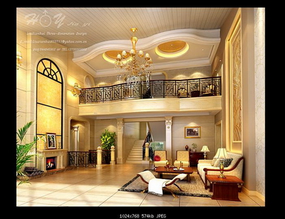 Interior Design Model Livingroom: 2-Deck Livingroom