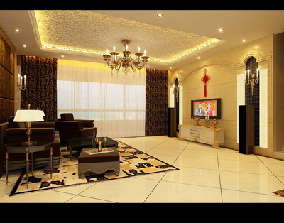 Residential DesignEuropean Living Room Design 3Ds Max Model