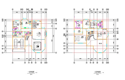 Double-layer S-shaped villa construction plan