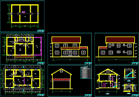 Rural residential CAD design drawings