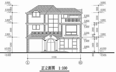 Three layers villas full set CAD drawings