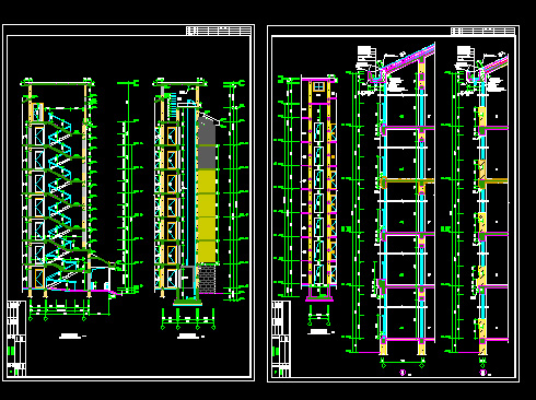 Seven-story residential building CAD drawings
