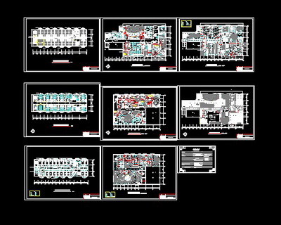 Star-rated hotel architectural CAD decorate diagram