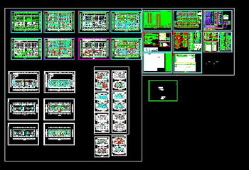 A full set of high-rise apartment Electrical CAD drawings