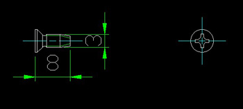 Self-tapping screws CAD drawings
